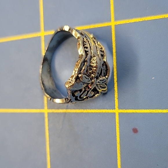 Silver Tone Ring Size 10.5 Spoon Dragonfly - Picture 8 of 8